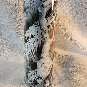 Snowy Buck Hunter 20oz Skinny Drink Tumbler